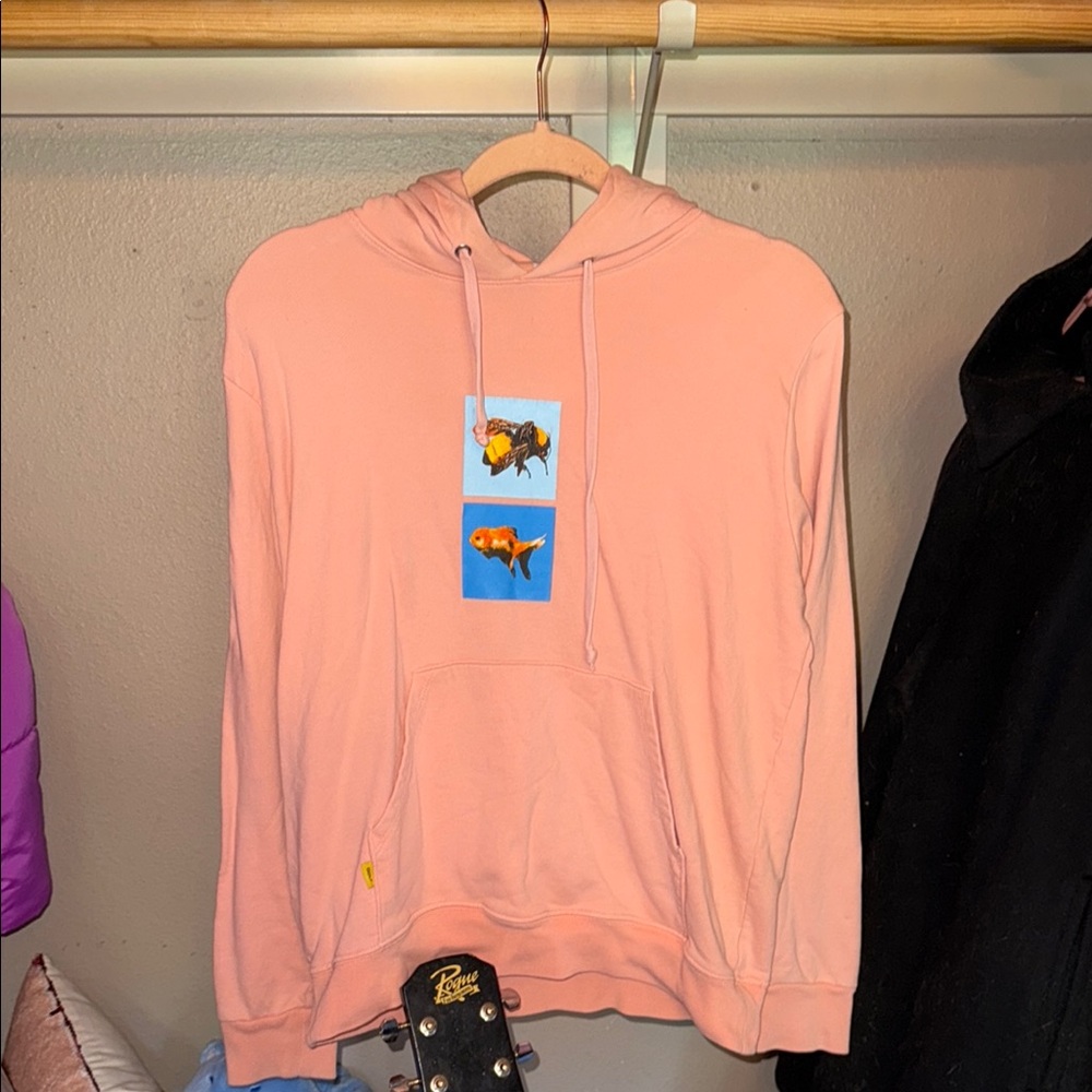 Golf Wang Pink Hoodie with Fish Graphic